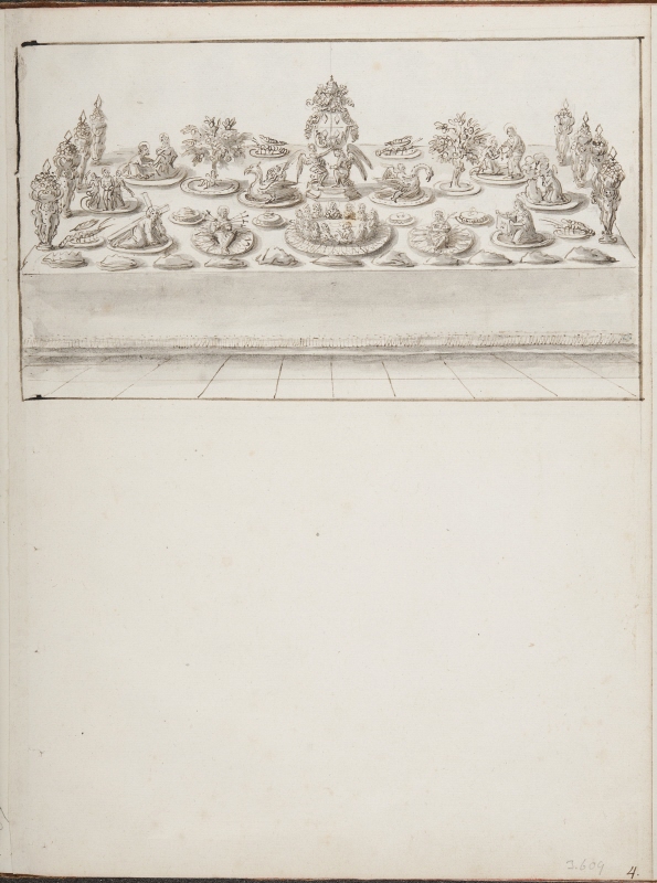 Banquet Table with Trionfi, Arranged for the Pope for Maundy Thursday 1668