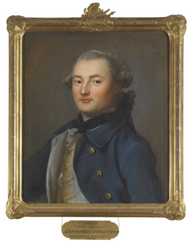 Georg Magnus Sprengtporten (1740-1819), count, Russian baron, governor general, married to 1. Anna Elisabet Glansenstierna, 2. countess Anna Charlotte d'Aumale, 3. countess Varvara Nikolajevna Samytsky