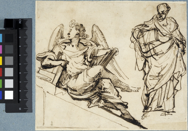 Seated Angel and a Standing Man