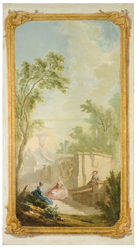 Garden Landscape with Figures at a Fountain