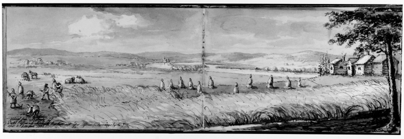 Skissbok. Resa från Stockholm till Dalarna i augusti 1824