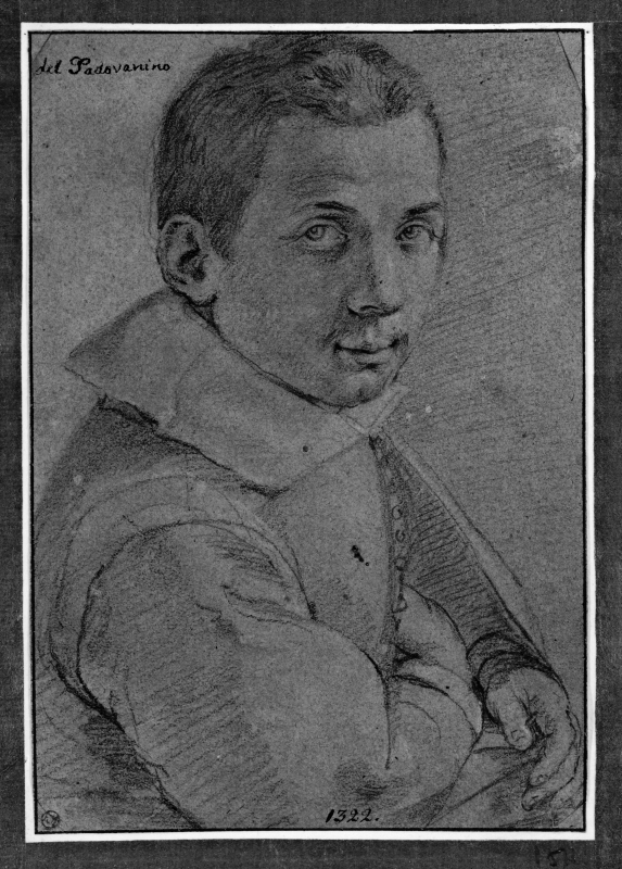 Porträtt av en ung man vänd åt höger