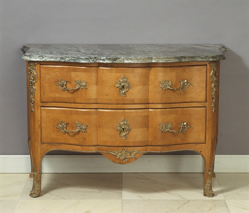 Commode with marble table top