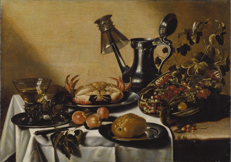 Still Life with Crab and Fruit