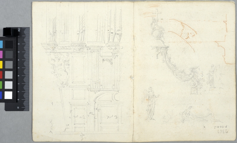 Study for the Organ and the Baldachin by the High Altar of the Church of Hôtel des Invalides, Paris