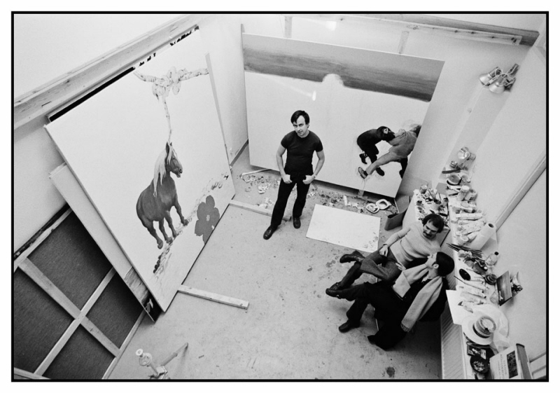 Olle Kåks, konstnär, målare, grafiker, skulptör, Björn Springfeldt, museiman, Sonja Martinsson, direktör för Centre Culturel Suédois i Paris