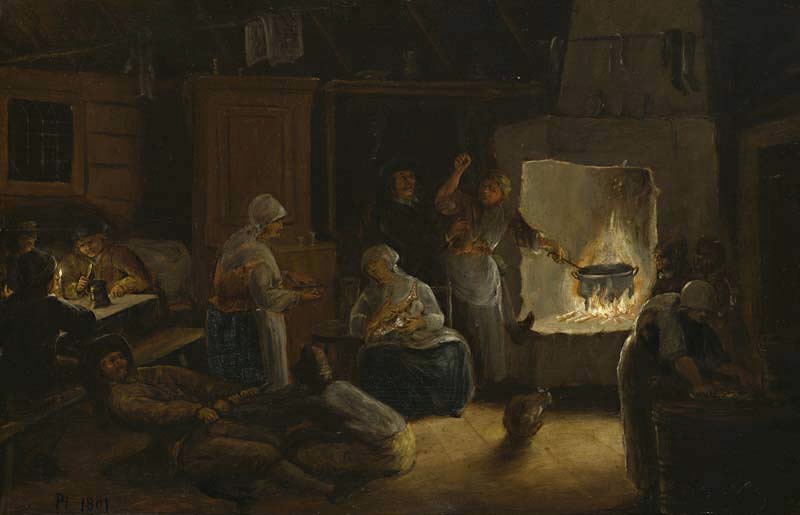 Inside a Peasant's Cottage in Småland