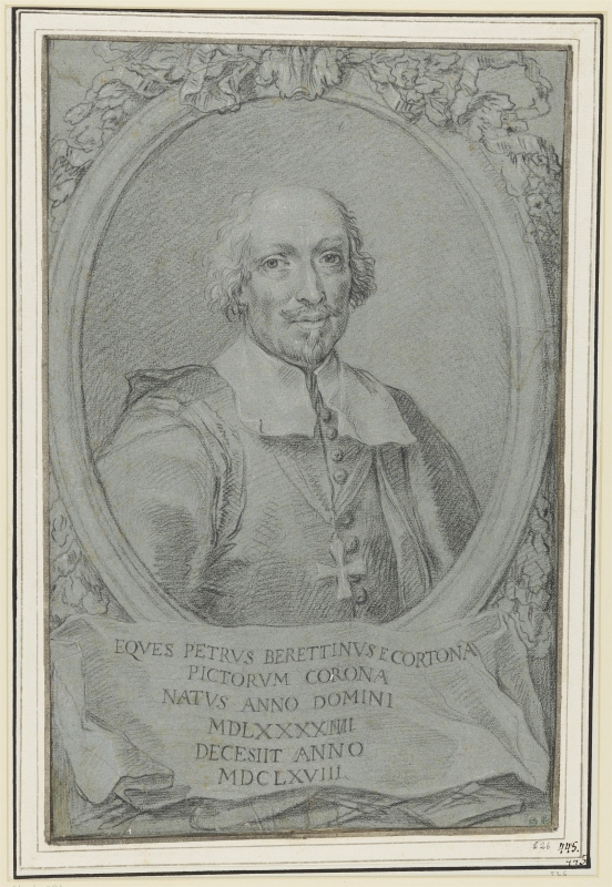 Porträtt av Pietro Berrettini da Cortona