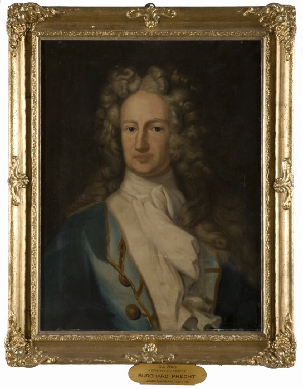 Burchard Precht (1651-1738), hovbildhuggare, gift med 1. Brita Standoph, 2. Susanna Nilsdotter Kröger