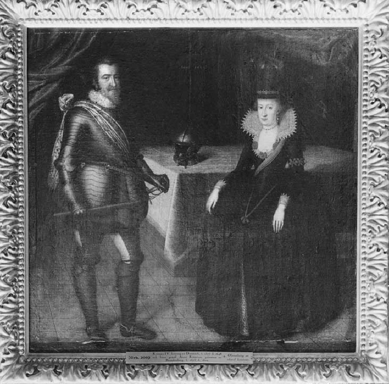 Kristian IV, 1577-1648, av Danmark och hans gemål, drottning Anna Katarina, 1575-1612