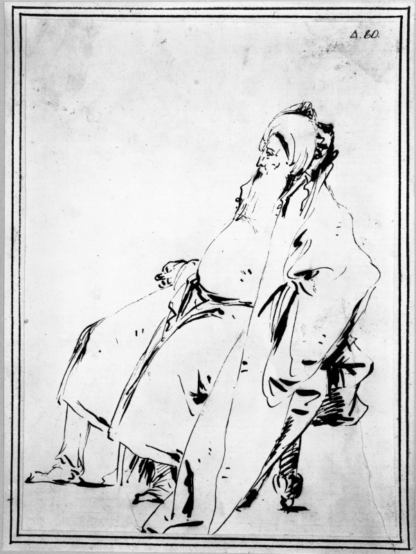 Old Man Seated, Profile Left
