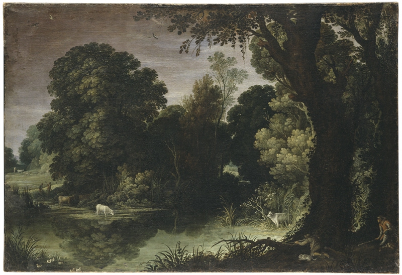Wooded Landscape with a Duck Hunt