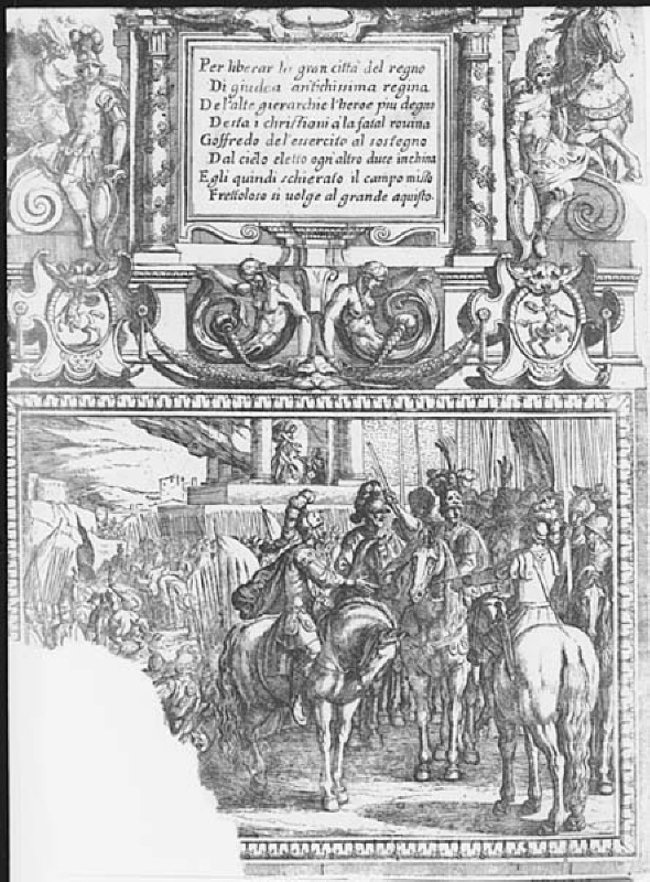 Tassos "Gerusalemme liberata" (1562). Illustration till "Canto I"