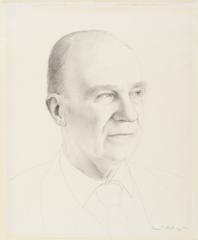Boo von Malmborg , föreståndare för Statens porträttsamling, 1971