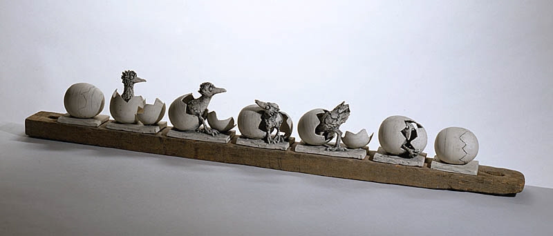Skulptur "Den frustrerade kycklingen"