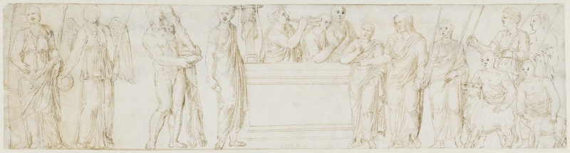 Study of an Antique Sarcophagus Relief