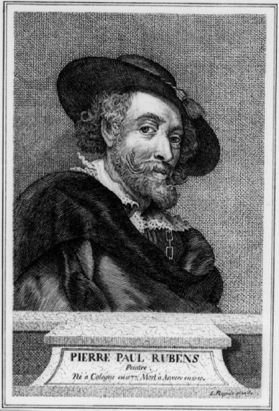 Porträtt av Rubens. Efter gravyr