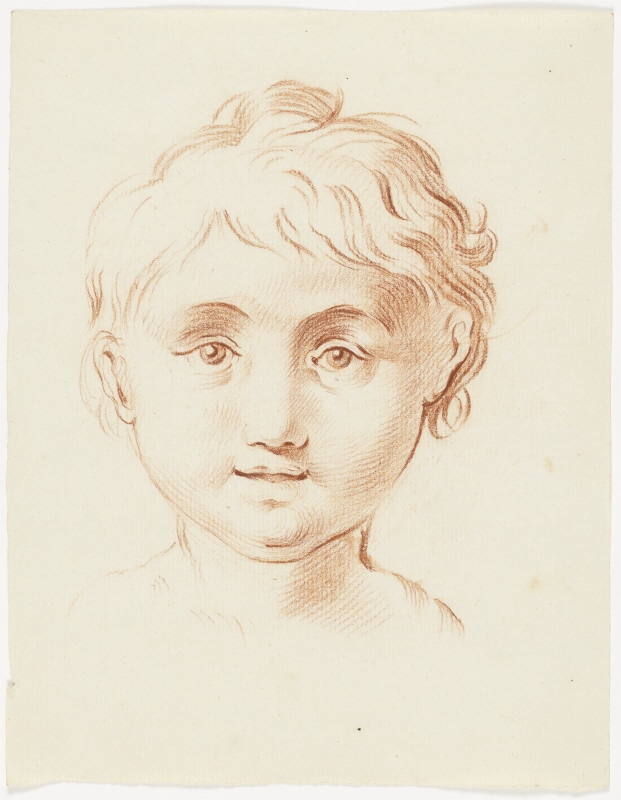 Study of a child’s face in front