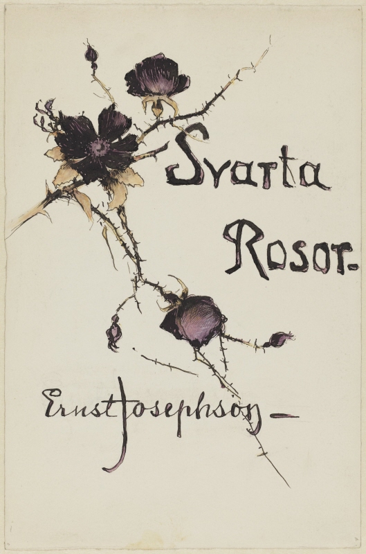 Book cover for “Black roses” by Ernst Josephson