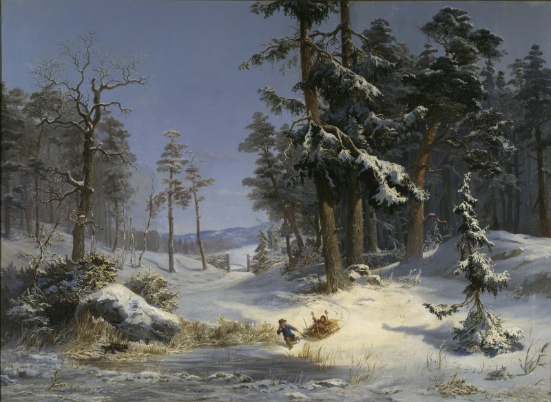 Winter Landscape from Queen Christina's Road in Djurgården, Stockholm