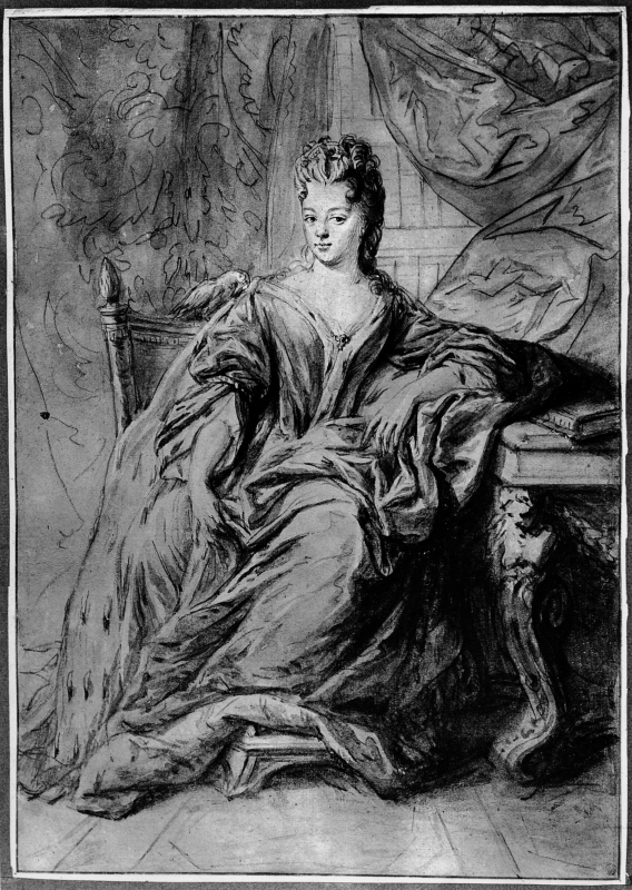 Porträtt av Marie-Anne av Bourbon, prinsessa av Conti