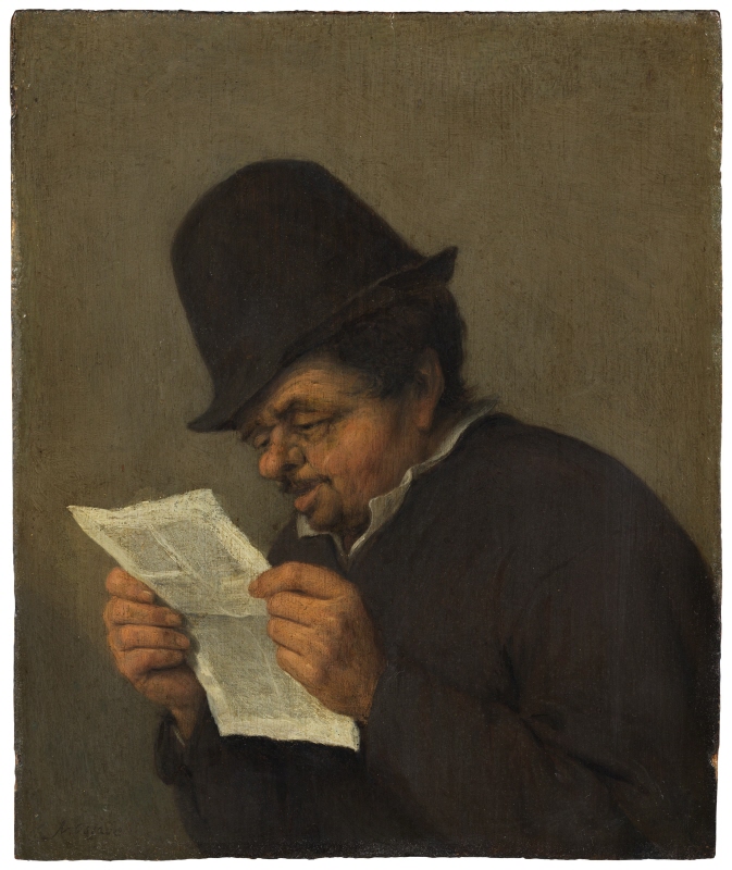 Bust of an Old Peasant Reading a Paper