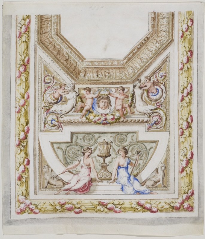 Design for One Half of a Ceiling Decoration, Maybe for Versailles