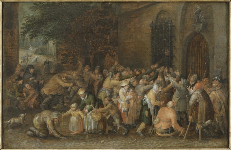 Distribution of Bread outside an Almshouse