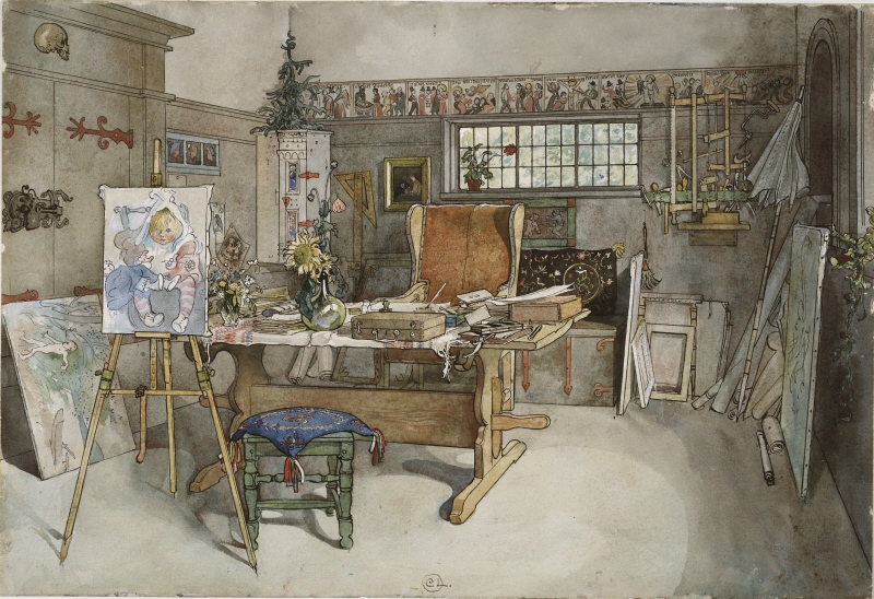 The Studio. From A Home (26 watercolours)