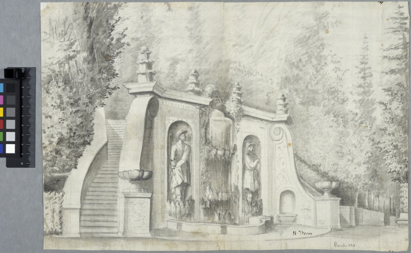 De övre fontänerna i Villa Aldobrandinis trädgård, Frascati