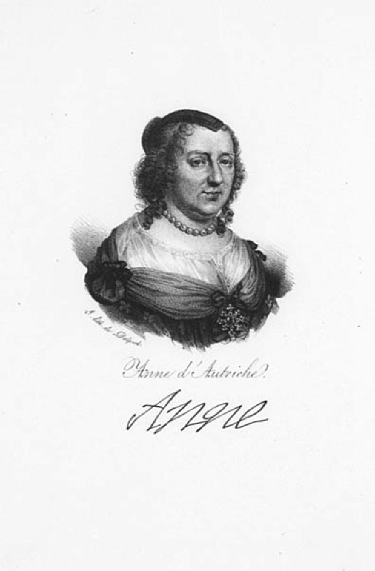 Porträtt av Anne d' Autriche