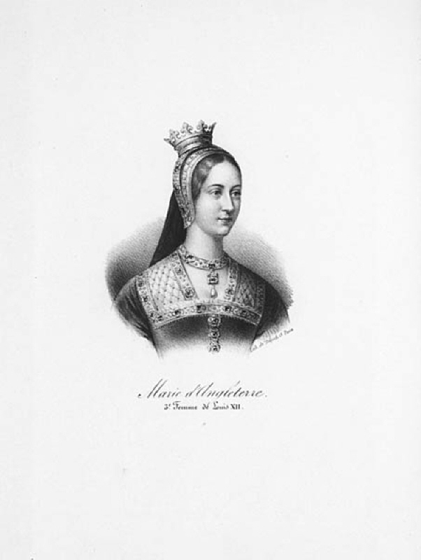 Porträtt av Marie D'Angleterre. Tredje femme de Louise XI