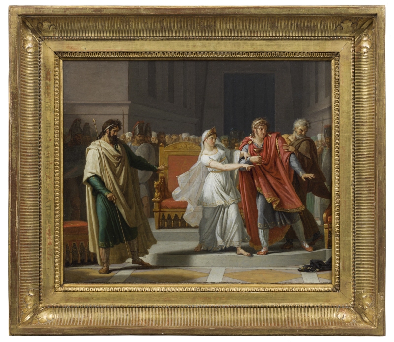 Sista scenen i tragedin « Rodogune » på théâtre Français 1810