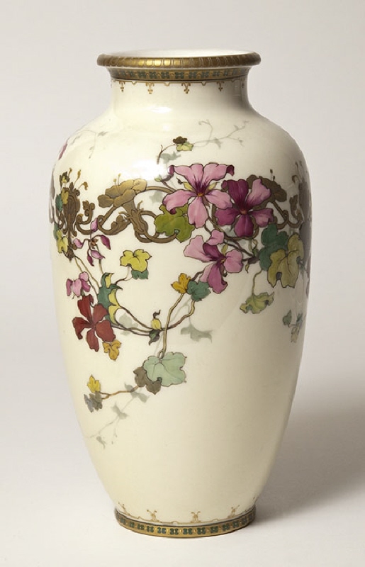 Vas "Vase Saigon, d'ecor fleurs et feuillage"