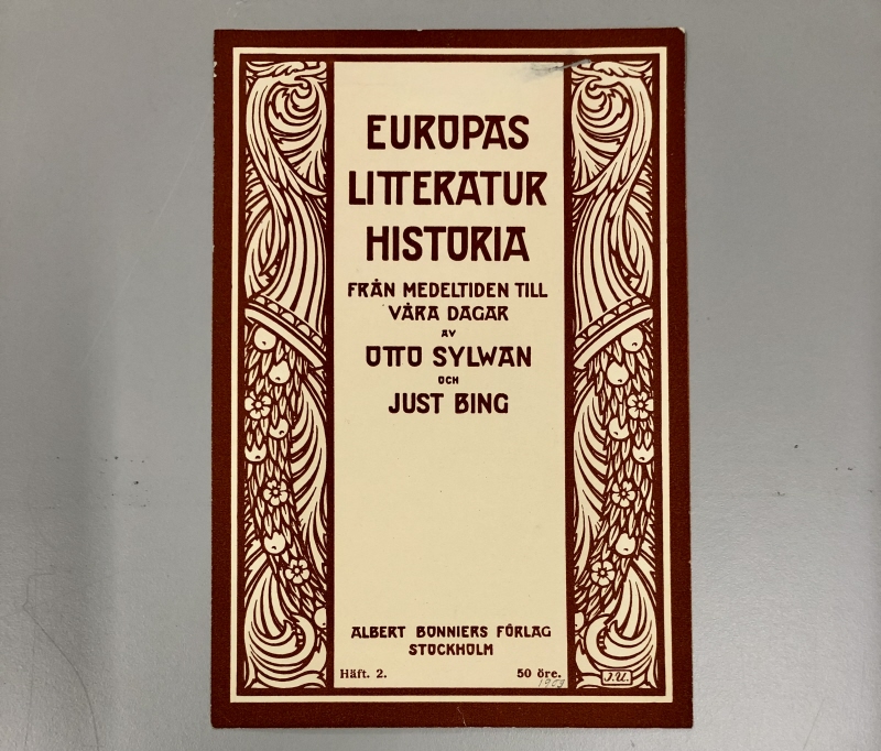Bokomslag. Otto Sylvan och Just Bing: Europas litteraturhistoria. Från medeltiden till våra dagar