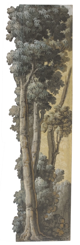 Del av kuliss till "Skog", 12 delar: Kuliss för vänstra delen av scenen, träd