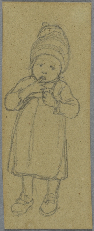 A Girl with a Finger in her Mouth (Study for Churchgoers in Boats, Leksand, Dalecarlia)