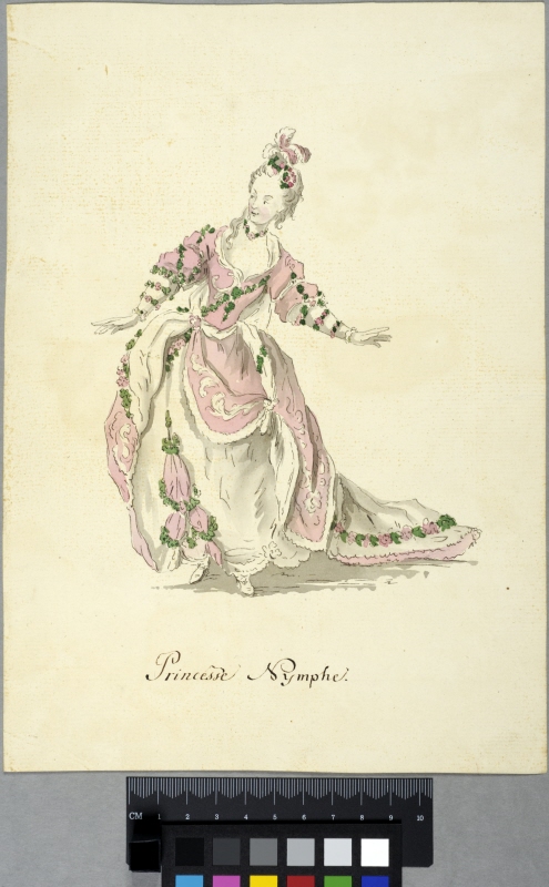 Costume Sketch, "Princesse Nymphe". After Boquet