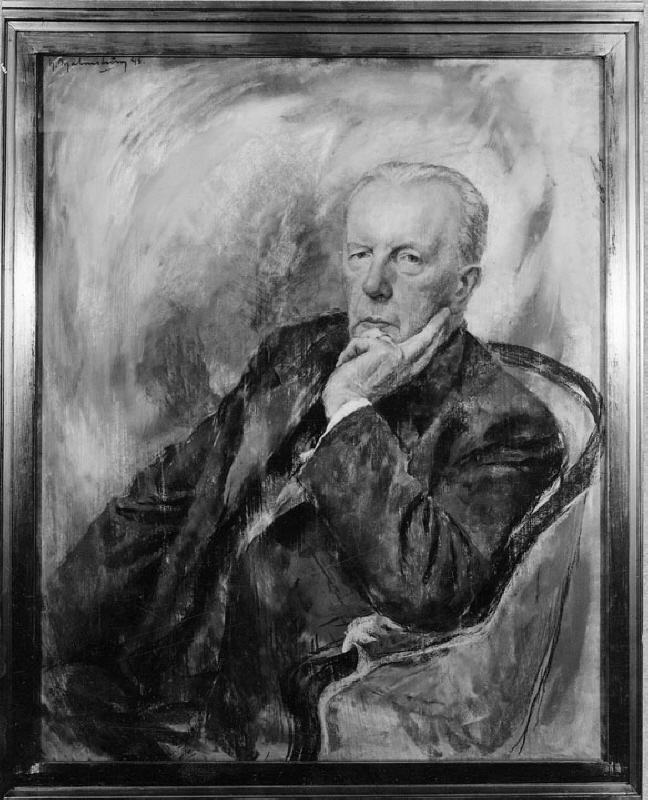 Bo Hjalmar Bergman (1869-1967), författare, fil.dr h.c., ledamot av Svenska Akademien, teater- och litteraturkritiker, gift med Hildegard Hedén
