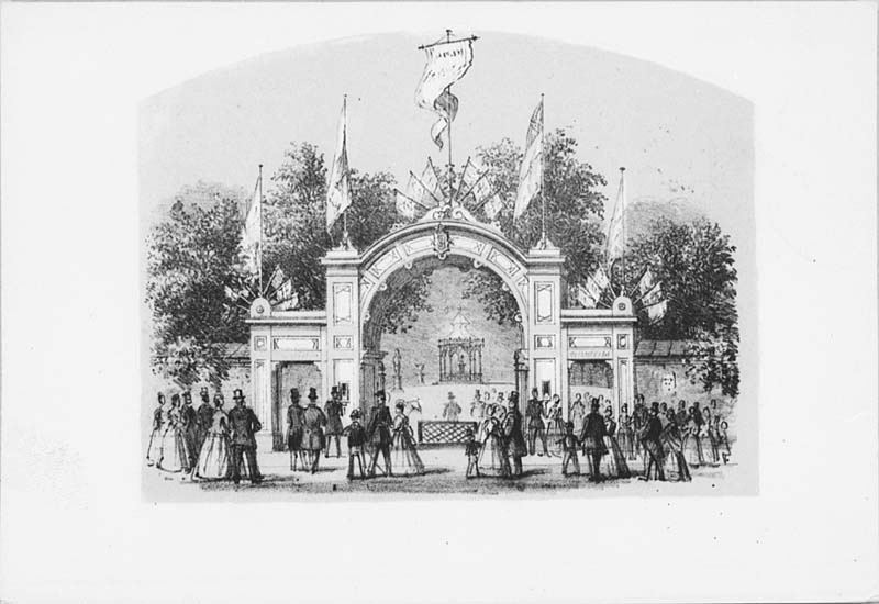 Stora inkörsporten till Lantbruksutställningen 1868