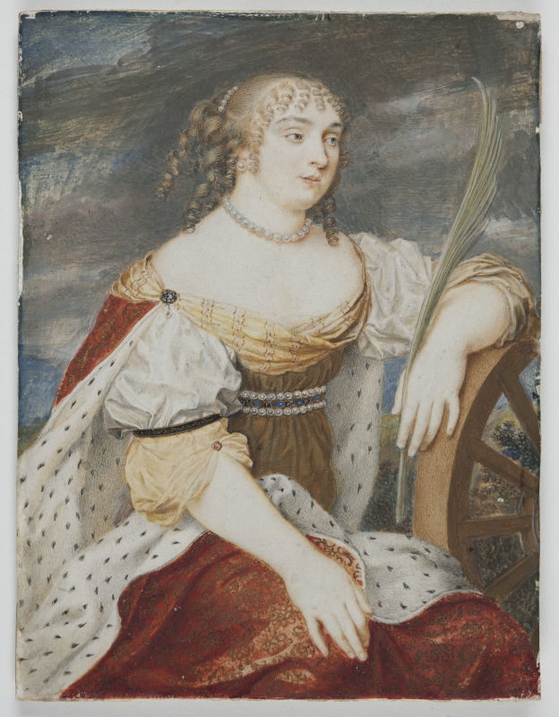 Anna av Österrike, änkedrottning av Frankrike och Navarra som den Heliga Katarina av Alexandria