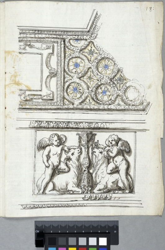 Skissbok med romerska ornamentstudier, sida 17