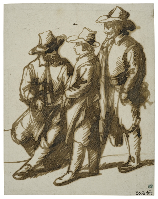 Three Men Conversing