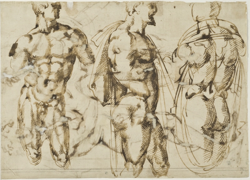 Study of three male nudes