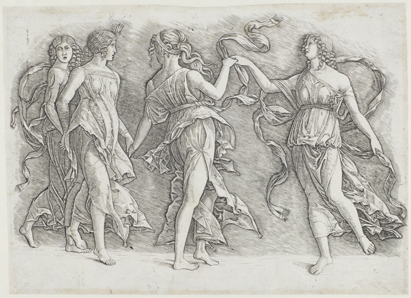 Fyra dansande kvinnor