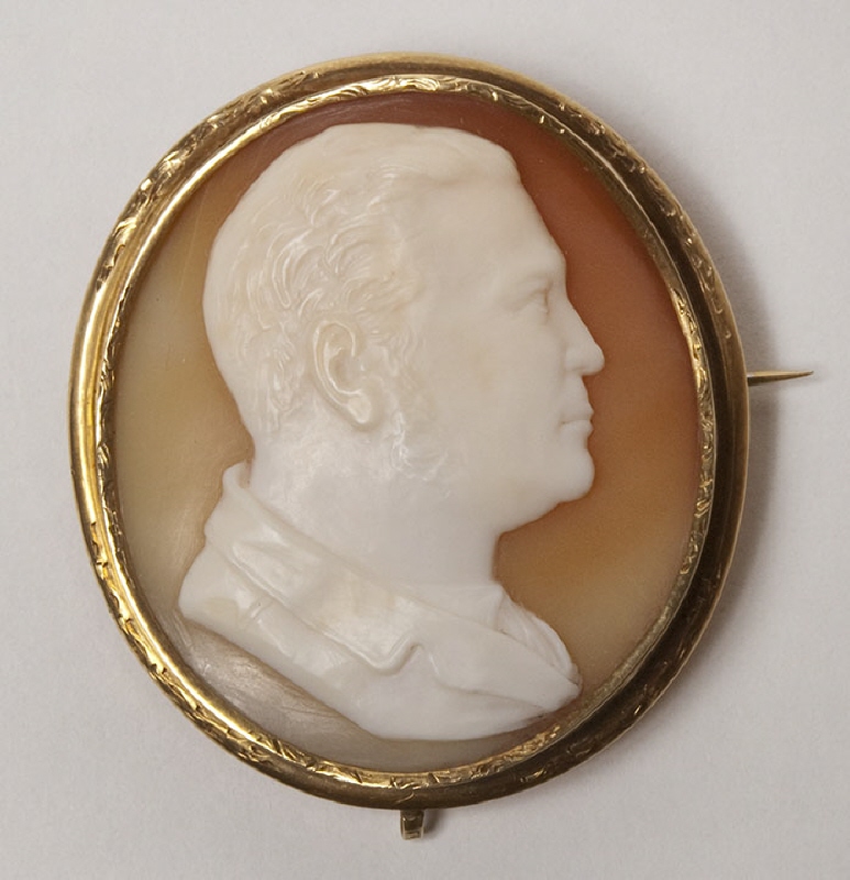 Brooch, cameo with profile portrait of A.M. Stille