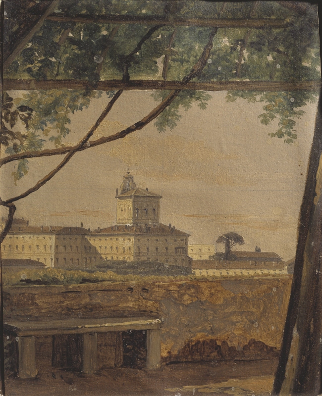 Utsikt mot Quirinalen från Villa Malta, Rom