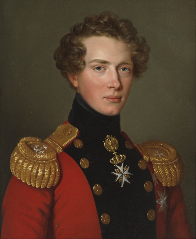 Gustav (1799-1877), kronprins av Sverige, prins av Vasa, generalmajor, fältmarskalklöjtnant, gift med Lovisa av Baden