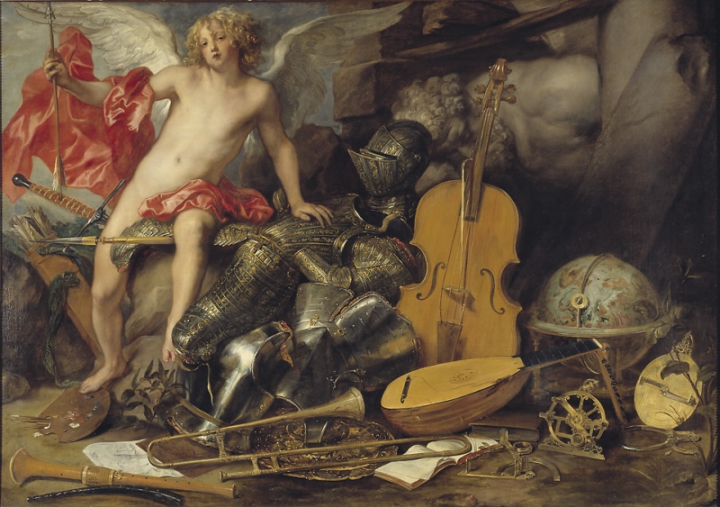 Amor Triumphant Amidst Emblems of Art, Science and War – Amor Triumphans