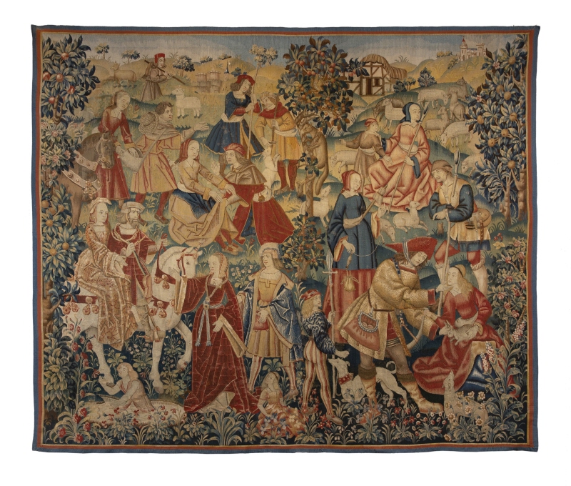 Tapestry, "Gentlefolk visiting Shepherds"